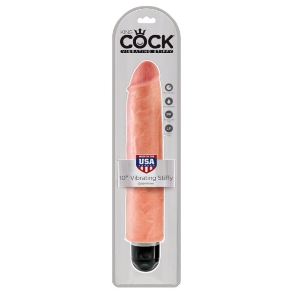 King Cock - Vibrador Realistico Stiffy 25.4 Cm Natural - Imagen 3