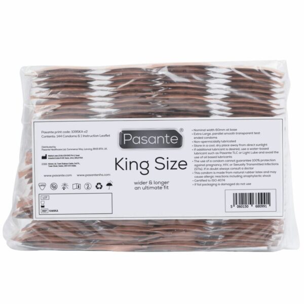 Pasante - Preservativos King Ms Largos Y Anchos Bolsa 144 Unidades