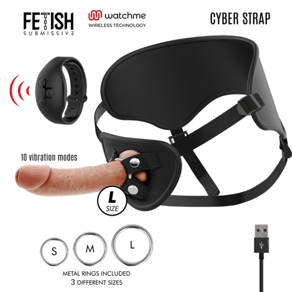 Fetish Submissive Cyber Strap - Arnes Con Dildo Control Remoto Tecnologia Watchme L - Imagen 13