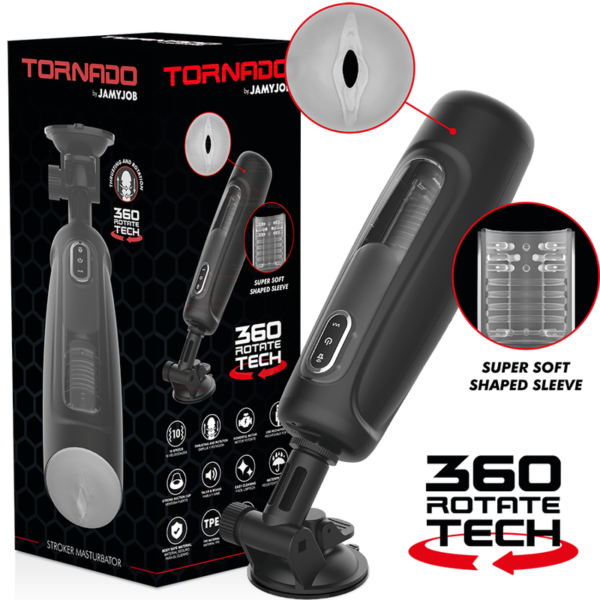 Descubre el Tornado Masturbador 360 Rotate Tech de Jamyjob: Sensaciones extremas garantizadas