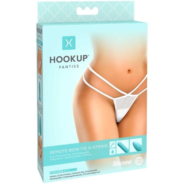 Hook Up Panties - Remote Bow-Tie G-String Talla S/L
