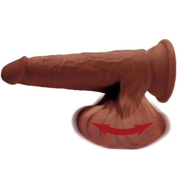 King Cock - Plus 3D Dildo Swinging Balls 24.5 Cm Marron - Imagen 4