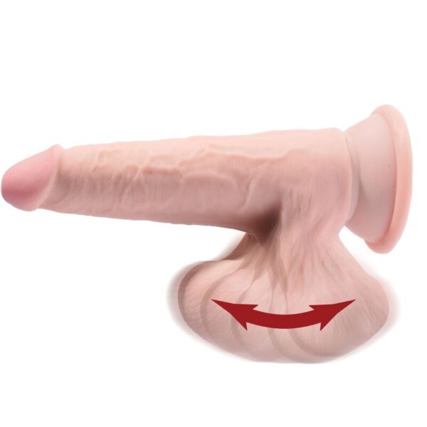 King Cock - Plus 3D Dildo Swinging Balls 15.2 Cm Natural - Imagen 4