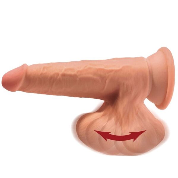 King Cock - Plus 3D Dildo Swinging Balls 15.2 Cm - Imagen 4