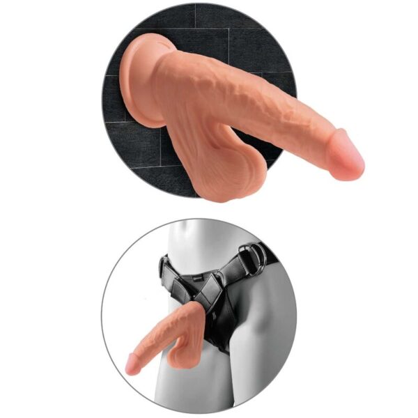 King Cock - Plus 3D Dildo Swinging Balls 15.2 Cm - Imagen 5