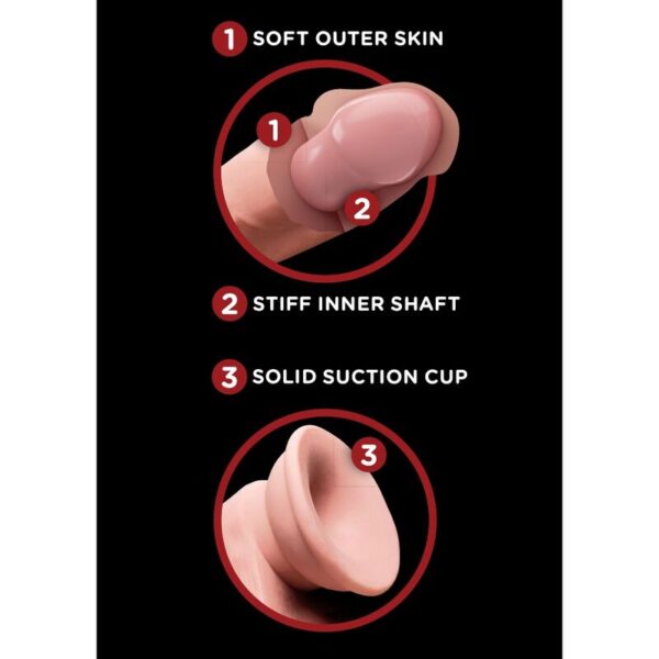 King Cock - Plus 3D Dildo Swinging Balls 20.3 Cm - Imagen 6