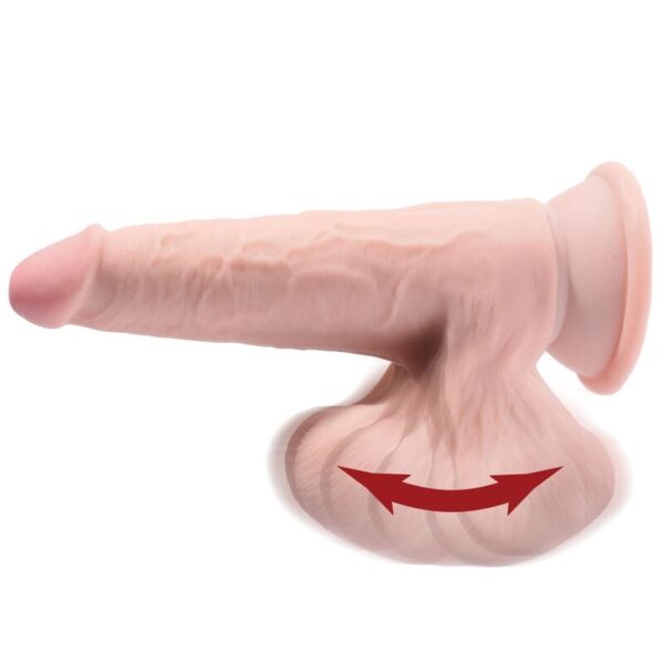 King Cock - Plus 3D Dildo Swinging Balls 20.3 Cm - Imagen 4