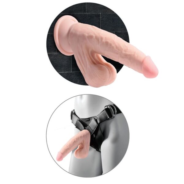 King Cock - Plus 3D Dildo Swinging Balls 20.3 Cm - Imagen 5