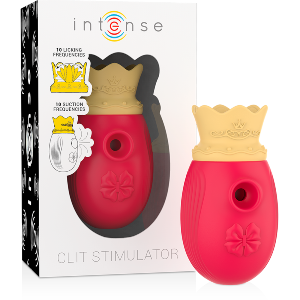 Intense - Estimulador Clitoris 10 Modos De Succión Y Licking - Rojo - Imagen 2