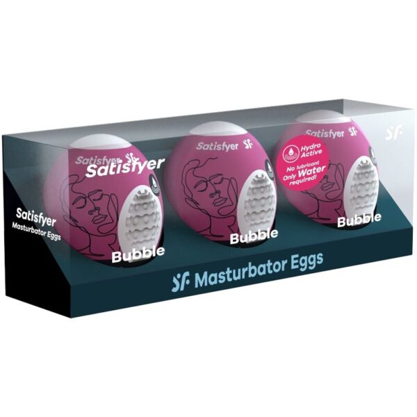 Satisfyer - 3 Huevos Masturbadores Bubble - Imagen 2