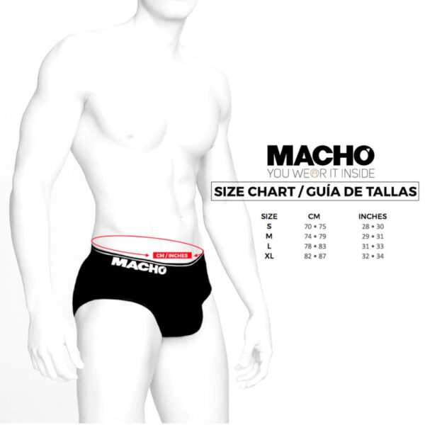 Macho - Ms24A Calzoncillo Brief Dark Amarillo S - Imagen 5