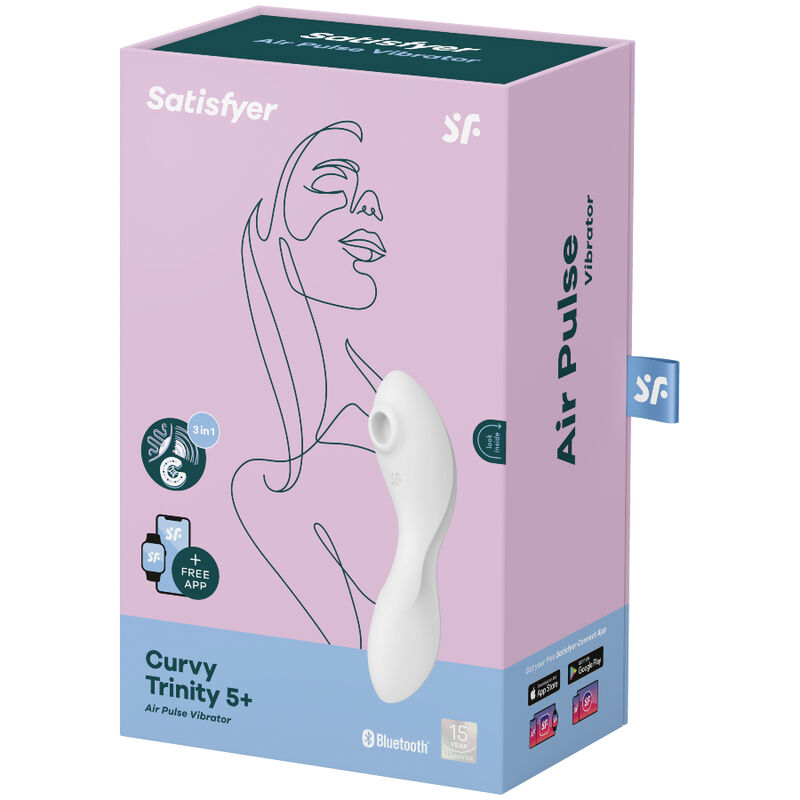 Satisfyer - Curvy Trinity 5 Estimulador Y Vibrador App Blanco - Imagen 4