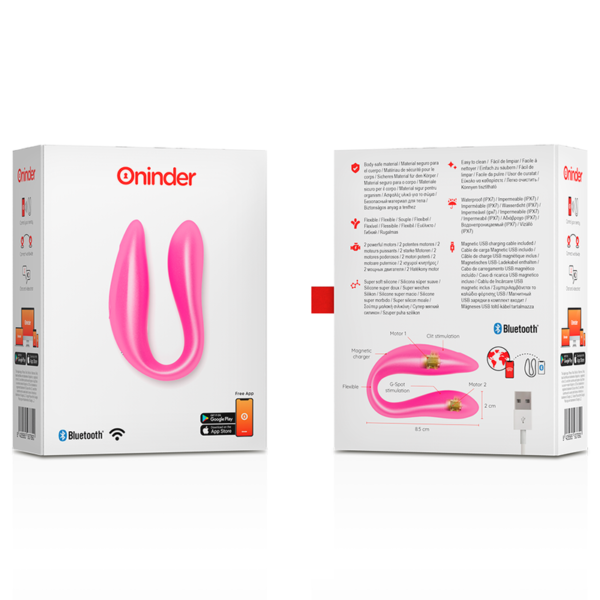 Oninder - Lisboa Estimulador Punto G & Clítoris Rosa - App Gratuita Rosa - Imagen 7