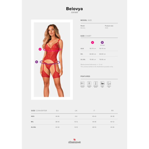 Obsessive - Belovya Corset Xs/S - Imagen 5
