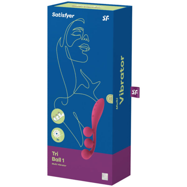 Satisfyer - Tri Ball 1 Multi Vibrador Rojo - Imagen 4
