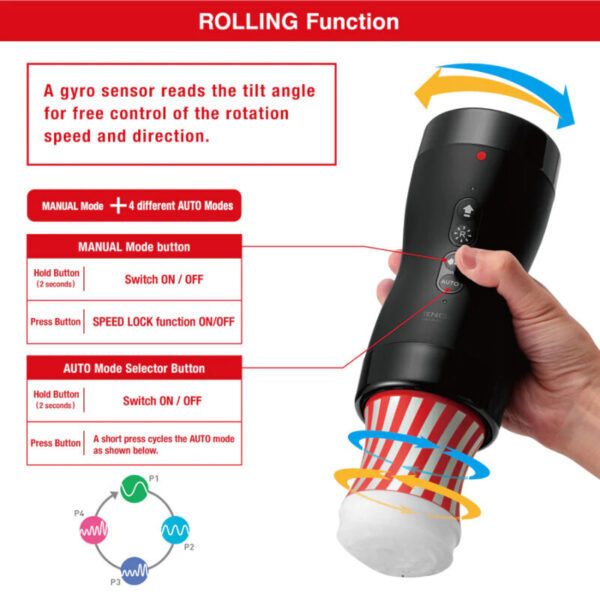Tenga - Vacuum Gyro Roller Succión & Rotación - Imagen 5