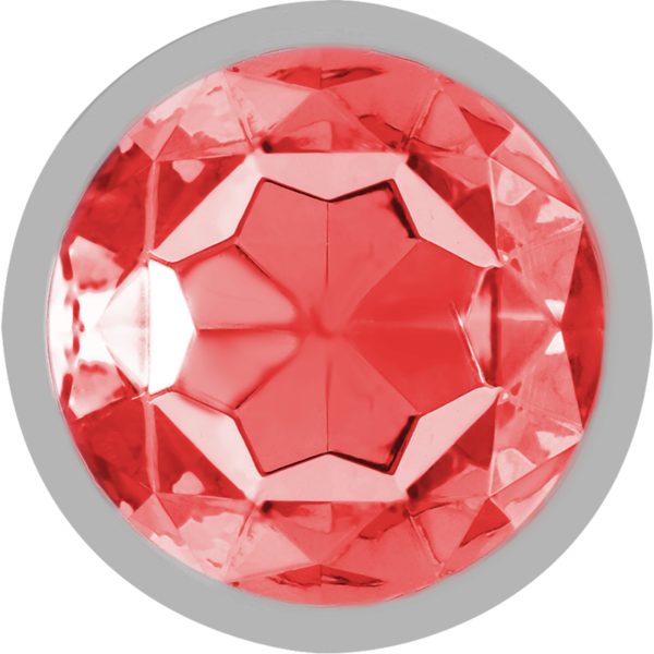Intense - Plug Anal Metal Con Cristal Rojo Talla M - Imagen 4
