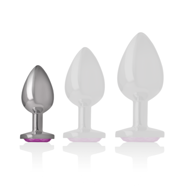 Intense - Plug Anal Metal Aluminio Con Cristal Rosa Talla S - Imagen 6
