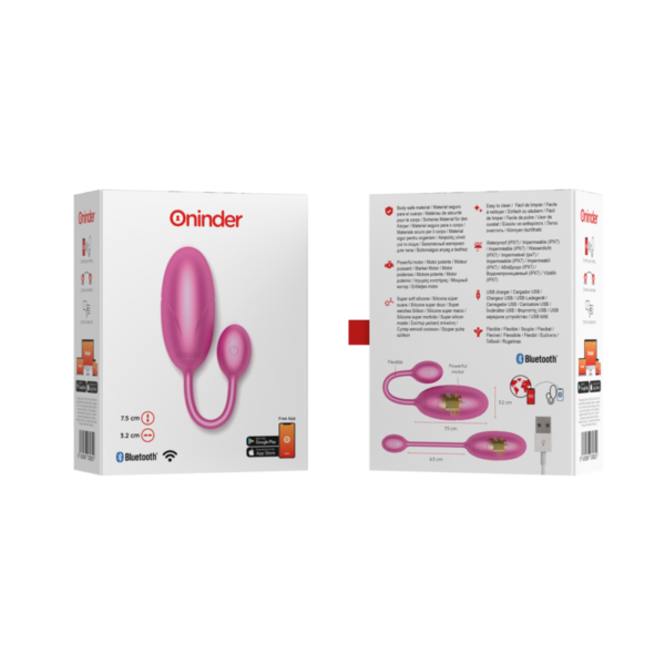 Oninder - Tokyo Huevo Vibrador Rosa 7.5 X 3.2 Cm - App Gratuita - Imagen 9