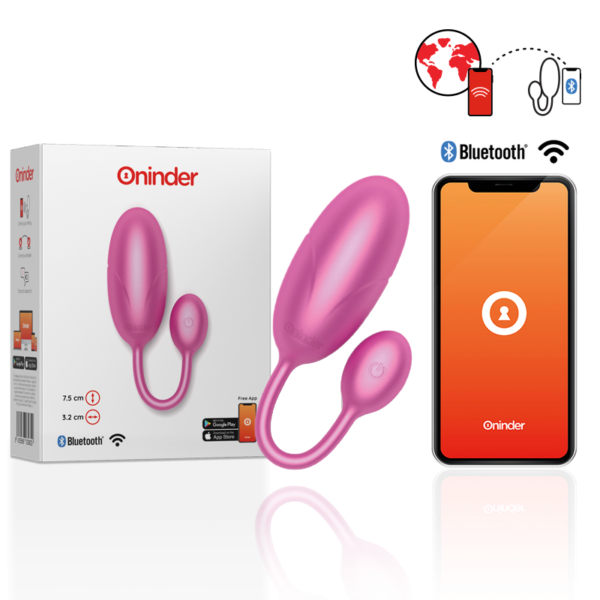 Oninder - Tokyo Huevo Vibrador Rosa 7.5 X 3.2 Cm - App Gratuita - Imagen 2