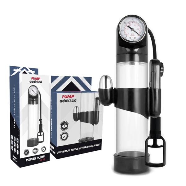 Pump Addicted - Bomba Erección Rx9 Transparente Con Vibrador - Imagen 2