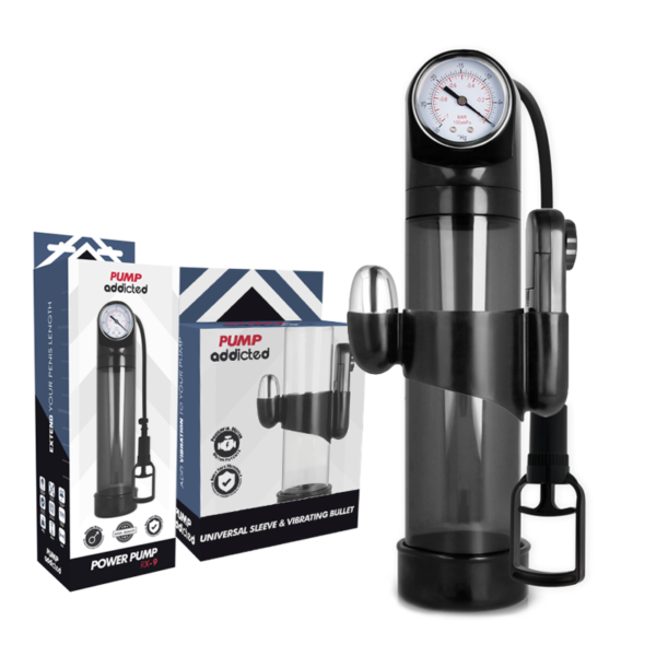 Pump Addicted - Bomba Erección Rx9 Negro Con Vibrador - Imagen 2