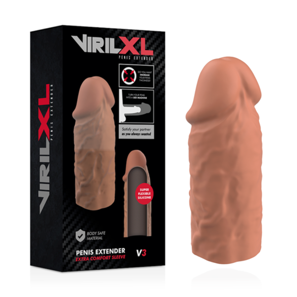 Virilxl - Extension De Pene Liquid Silicone V3 Marron - Imagen 2