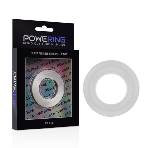 Powering - Super Flexible Y Resistente Anillo Pene  5.5Cm Pr06 Clear - Imagen 6