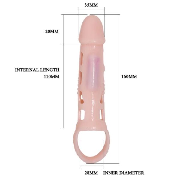 Pretty Love - Harrison Funda Extensora Pene Con Vibracion Y Strap 13.5 Cm - Imagen 7