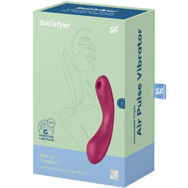 Satisfyer Curve Trinity 1 Air Pulse Vibration Rojo - Imagen 10