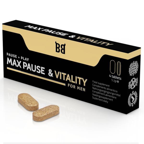 Black Bull - Max Pause & Vitality Retardante Para Hombre 4 Cápsulas