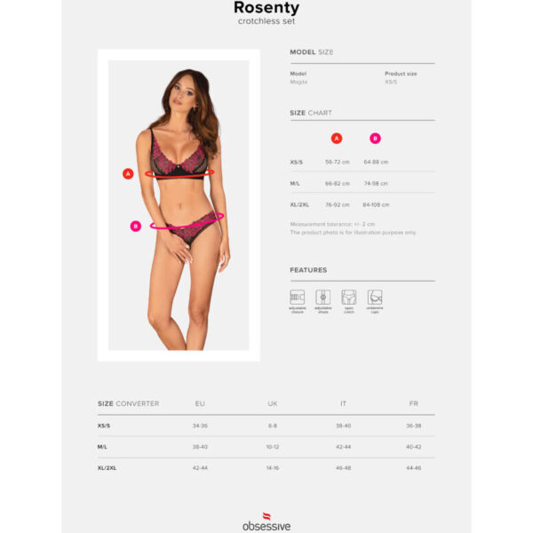 Obsessive - Rosenty Set Dos Piezas Xl/Xxl - Imagen 7