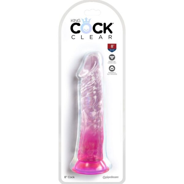 King Cock - Clear Pene Realistico 19.7 Cm Rosa - Imagen 2