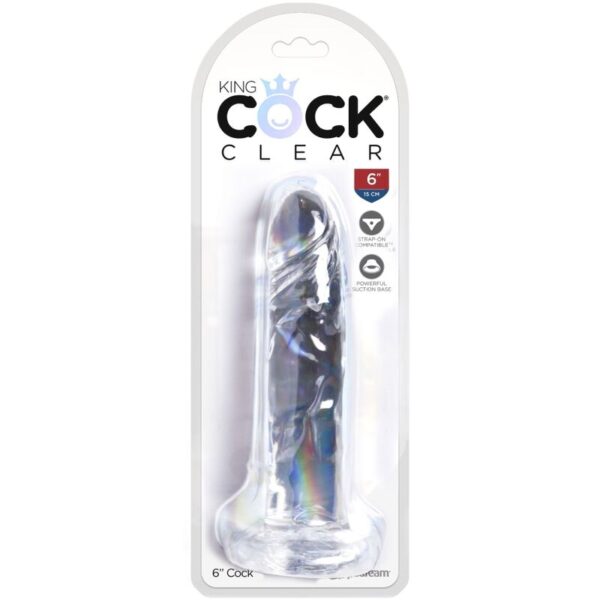 King Cock - Clear Pene Realistico 15.5 Cm Transparente - Imagen 4