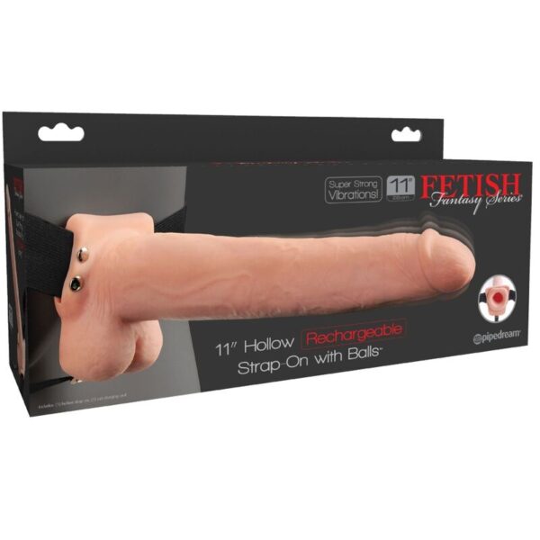 Fetish Fantasy Series - Arnes Ajustable Pene Realistico Con Testiculos Recargable Y Vibrador 28 Cm - Imagen 6