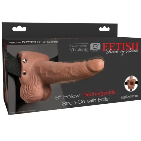 Fetish Fantasy Series - Arnes Ajustable Pene Realistico Con Testiculos Recargable Y Vibrador 15 Cm - Imagen 6