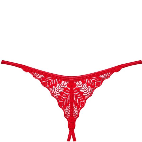 Obsessive - Ingridia Tanga Crotchless Rojo Xs/S - Imagen 8