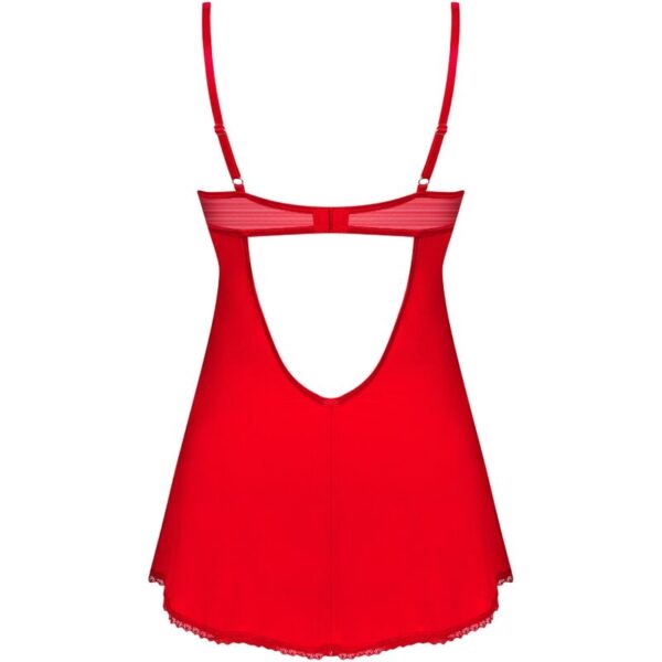 Obsessive - Ingridia Chemise & Tanga Rojo M/L - Imagen 6