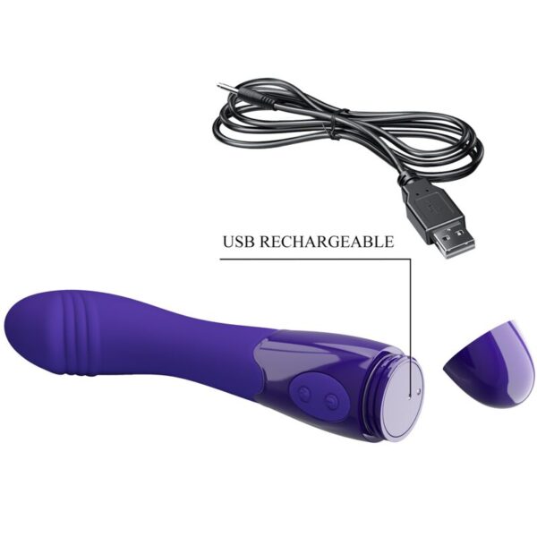 Pretty Love - Elemental Youth Dildo Vibrador Violeta - Imagen 6