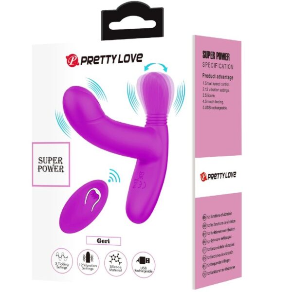 Pretty Love - Geri Masajeador Clitoris Control Remoto Rosa - Imagen 9