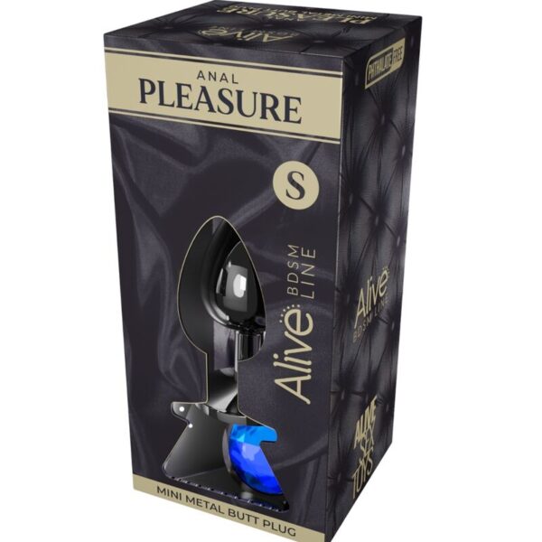 Alive - Anal Pleasure Mini Plug Metal Azul Talla S - Imagen 2