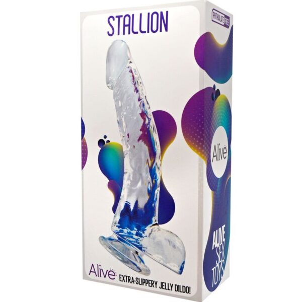 Alive - Stallion Pene Realistico Transparente 22 Cm - Imagen 2