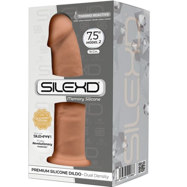 Silexd - Modelo 2 Pene Realistico Silicona Premium Silexpan Caramelo 19 Cm - Imagen 3