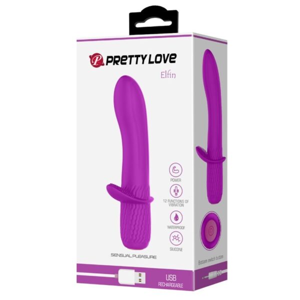 Pretty Love - Troy Vibrador Recargable Morado - Imagen 7