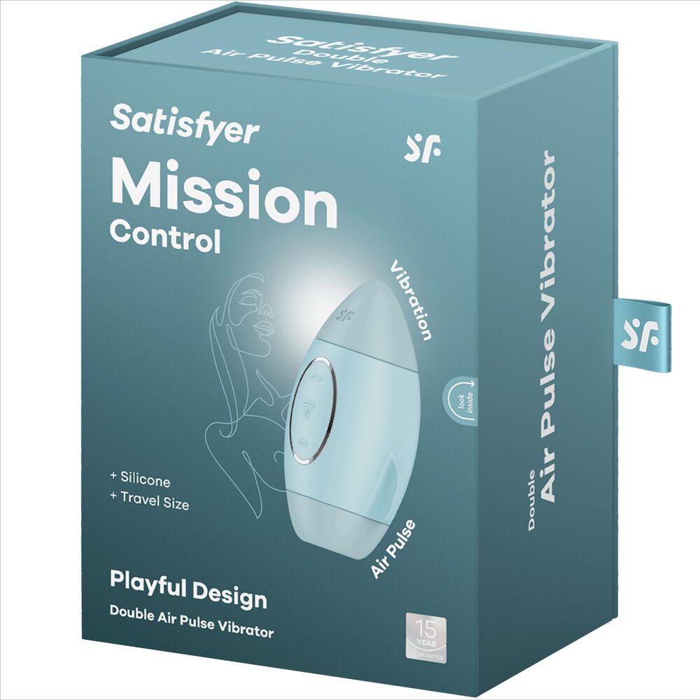 Satisfyer - Mission Control Azul Vibrador Pequeño De Doble Impulso - Imagen 6