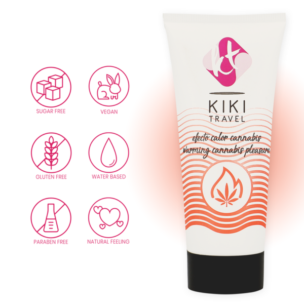 Kikí Travel - Gel Deslizante Sabor A Cannabis Efecto Calor Intenso 50 Ml - Imagen 4