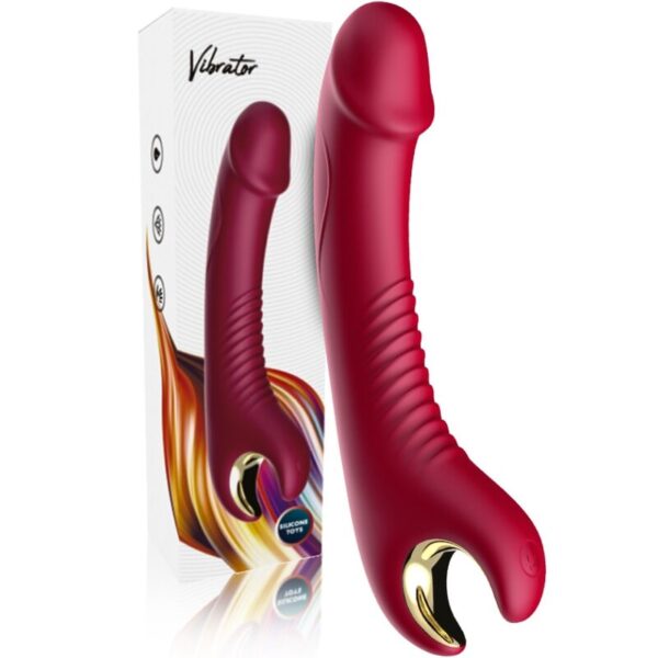 Armony - Prince Dildo Vibrador & Rotador Rojo - Imagen 5