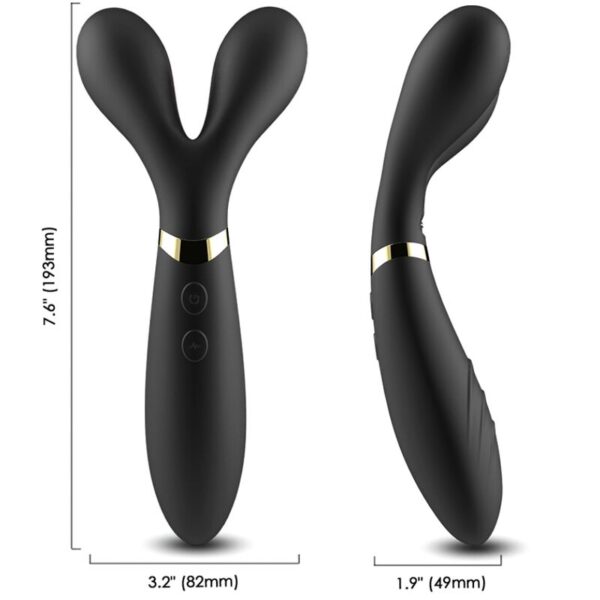 Armony - Y-Wand Masajeador & Vibrador Cabeza Doble Negro