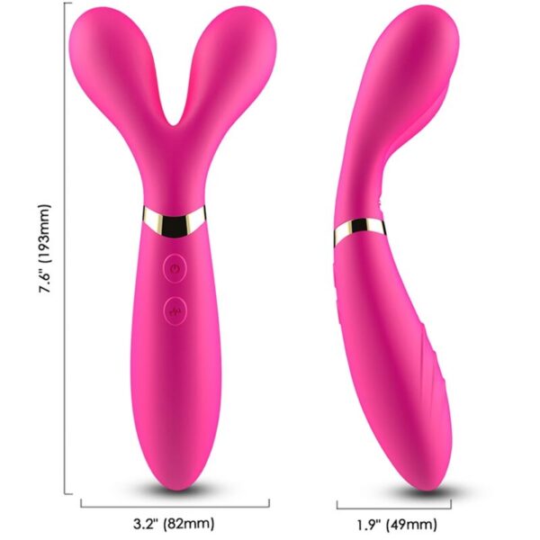 Armony - Y-Wand Masajeador & Vibrador Cabeza Doble Fucsia