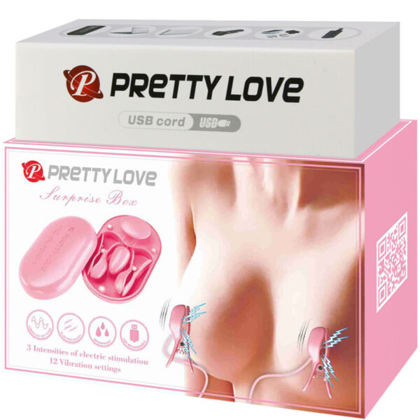Pretty Love - Surprise Box Pinzas Electro Estimulacion Rosa - Imagen 8